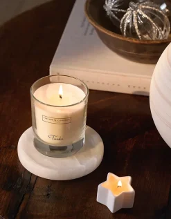 Alabaster Candle Plate – Medium