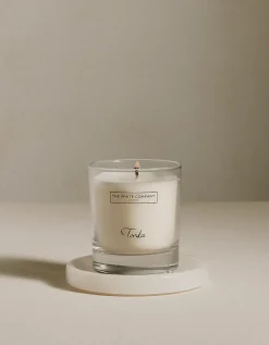 Alabaster Candle Plate – Medium