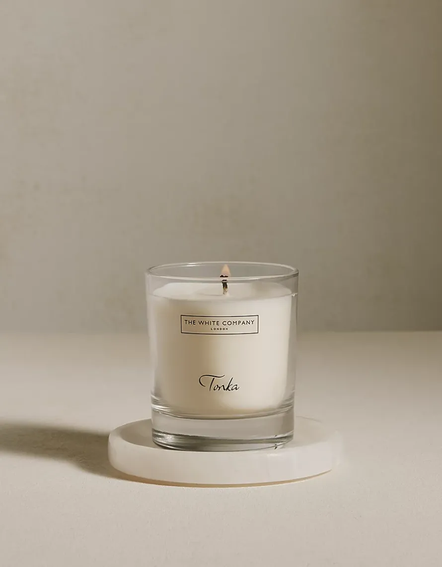 Alabaster Candle Plate – Medium
