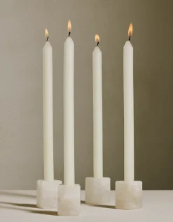 Alabaster Cube Candle Holders – Set of 4