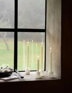 Alabaster Cube Candle Holders – Set of 4