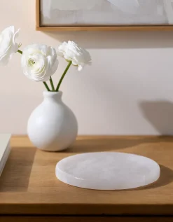 Alabaster Large Candle Plate