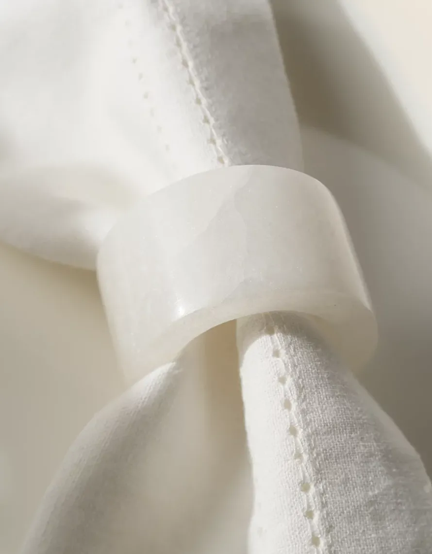 Alabaster Napkin Rings – Set of 4