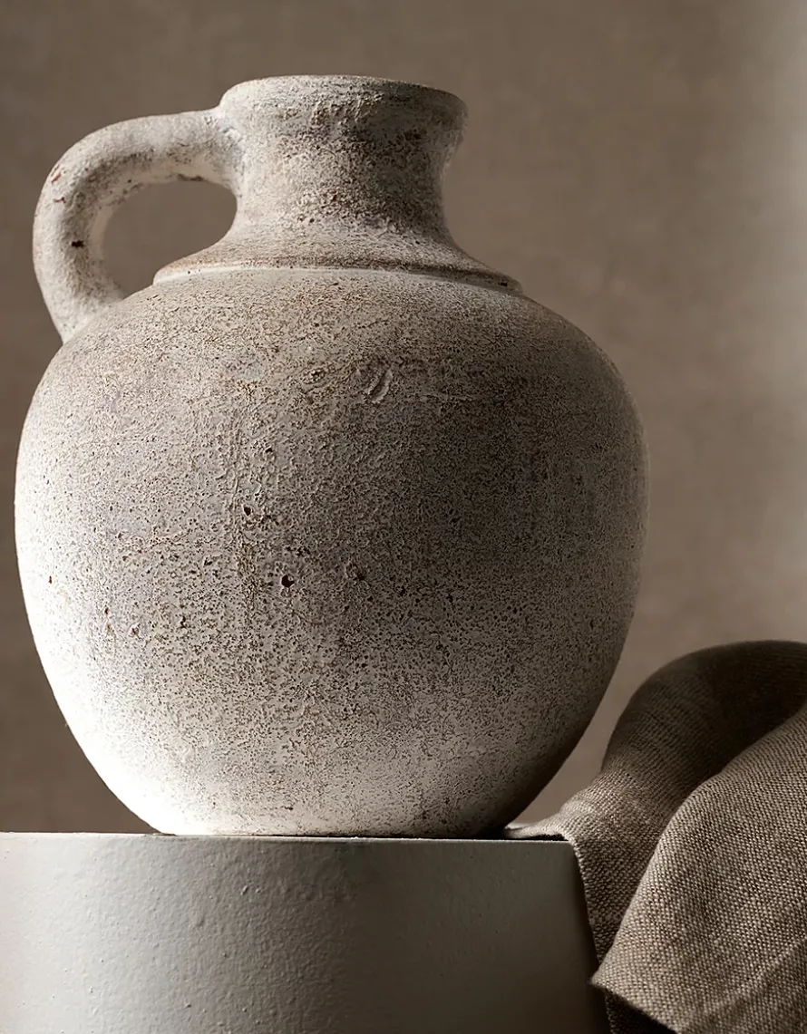 Arley Whitewashed Terracotta Jug