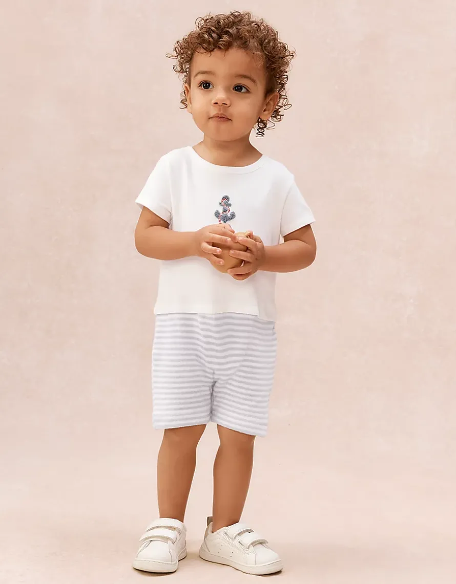 Baby Organic Cotton Anchor Romper (0–2yrs)
