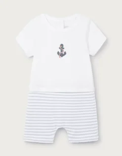 Baby Organic Cotton Anchor Romper (0–2yrs)
