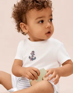 Baby Organic Cotton Anchor Romper (0–2yrs)