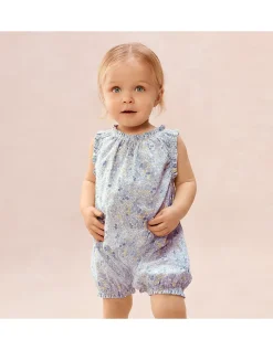 Baby Organic Cotton Petunia Floral Romper (0–2yrs)