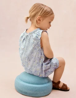 Baby Organic Cotton Petunia Floral Romper (0–2yrs)