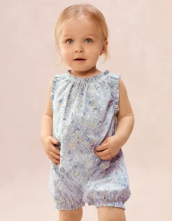 Baby Organic Cotton Petunia Floral Romper (0–2yrs)