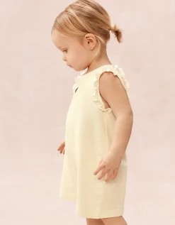 Baby Organic Cotton Stripe Lemon Romper (0–2yrs)