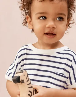 Baby Organic Cotton Stripe Romper (0–2yrs)
