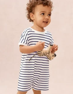 Baby Organic Cotton Stripe Romper (0–2yrs)