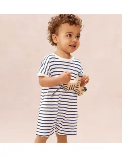 Baby Organic Cotton Stripe Romper (0–2yrs)