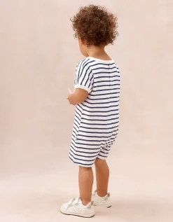Baby Organic Cotton Stripe Romper (0–2yrs)