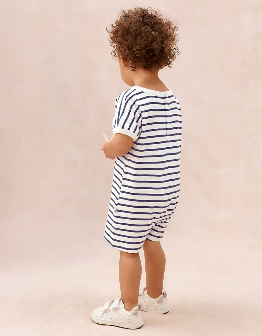 Baby Organic Cotton Stripe Romper (0–2yrs)