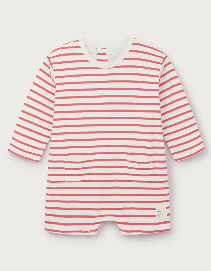 Baby Organic Cotton Sun Sand Little Surfer Romper (0–2yrs)