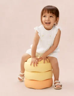Baby Organic Crinkle Cotton Lemon Romper (0–2yrs)