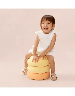 Baby Organic Crinkle Cotton Lemon Romper (0–2yrs)