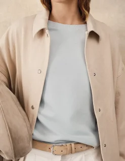 Balloon Sleeve Rolled Hem Sweatshirt
