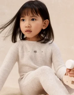Bear Romper — with Cashmere (0–24mths)