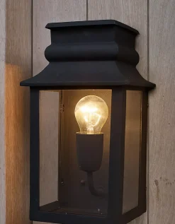 Black Langham Outdoor Wall Lantern
