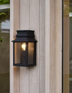 Black Langham Outdoor Wall Lantern