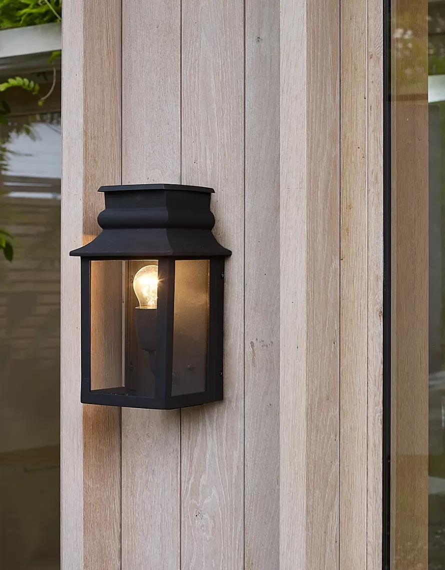 Black Langham Outdoor Wall Lantern