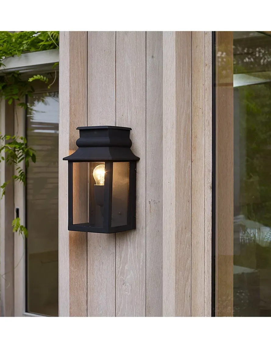 Black Langham Outdoor Wall Lantern