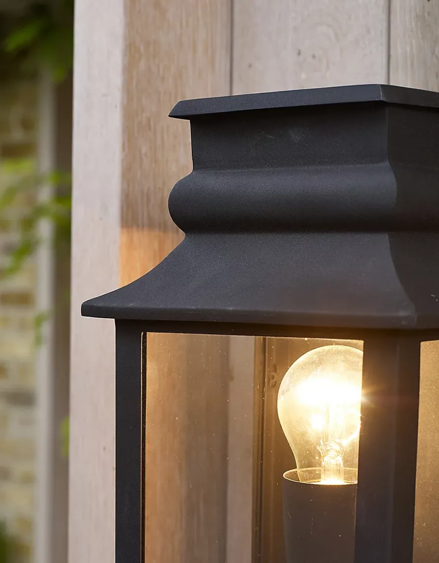 Black Langham Outdoor Wall Lantern