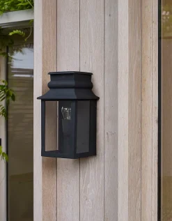 Black Langham Outdoor Wall Lantern