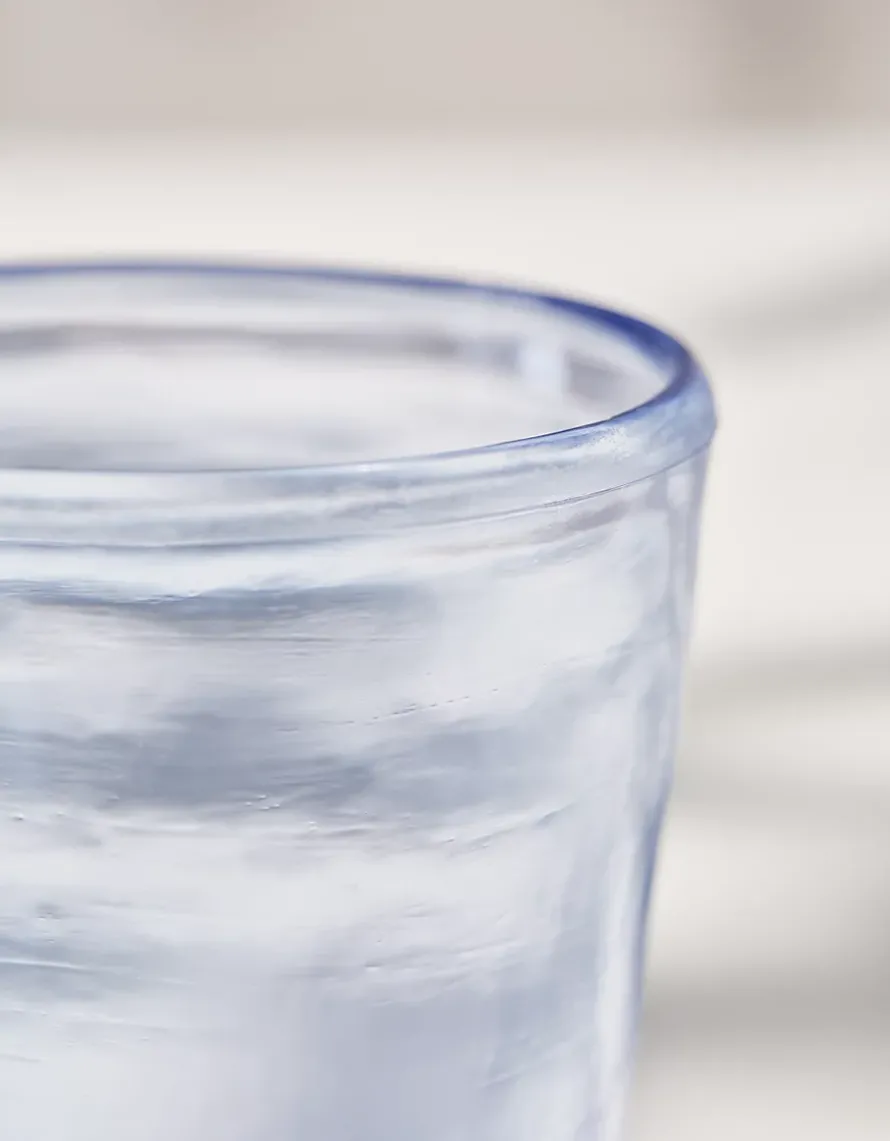 Blue Picnic Stackable Tumbler Glass