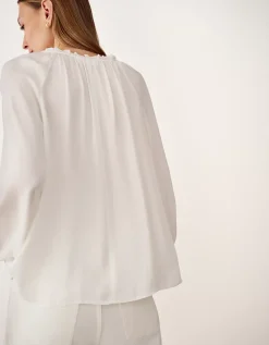 Boho Blouse with Frill Neckline