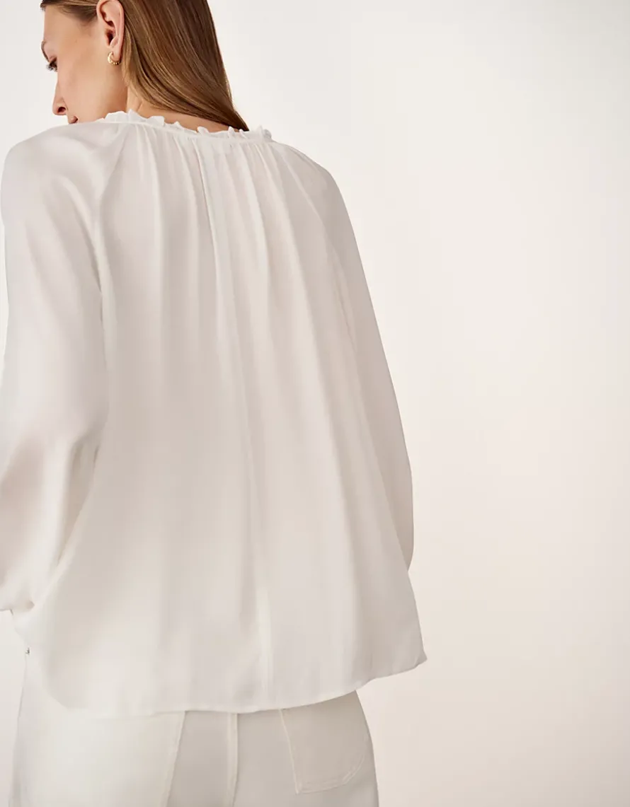 Boho Blouse with Frill Neckline