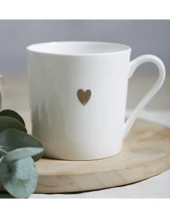 Bone China Heart Mug