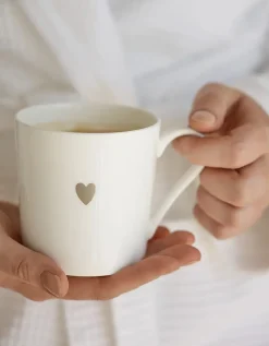 Bone China Heart Mug
