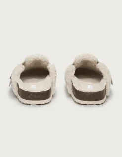 Borg Corkbed Mule Slippers