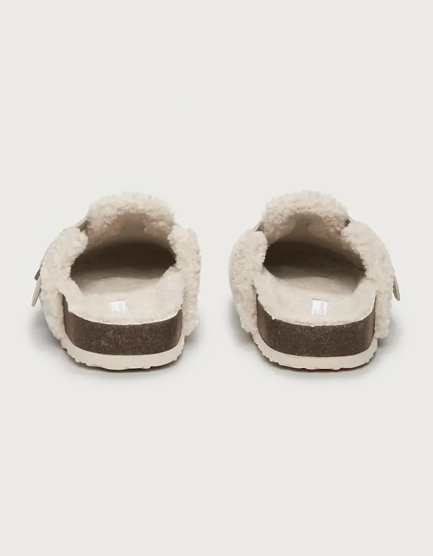 Borg Corkbed Mule Slippers
