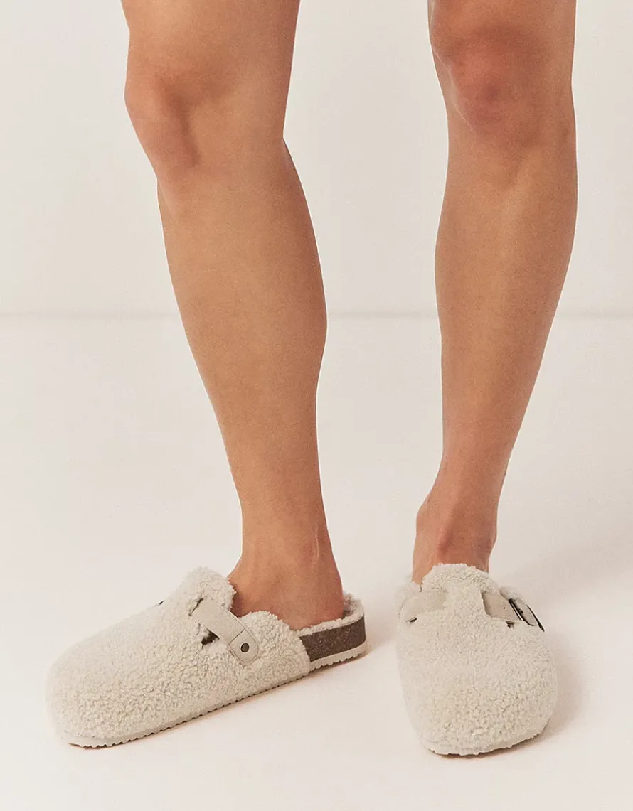 Borg Corkbed Mule Slippers