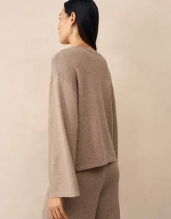 Boxy Relaxed Knitted Jumper with Cashmere