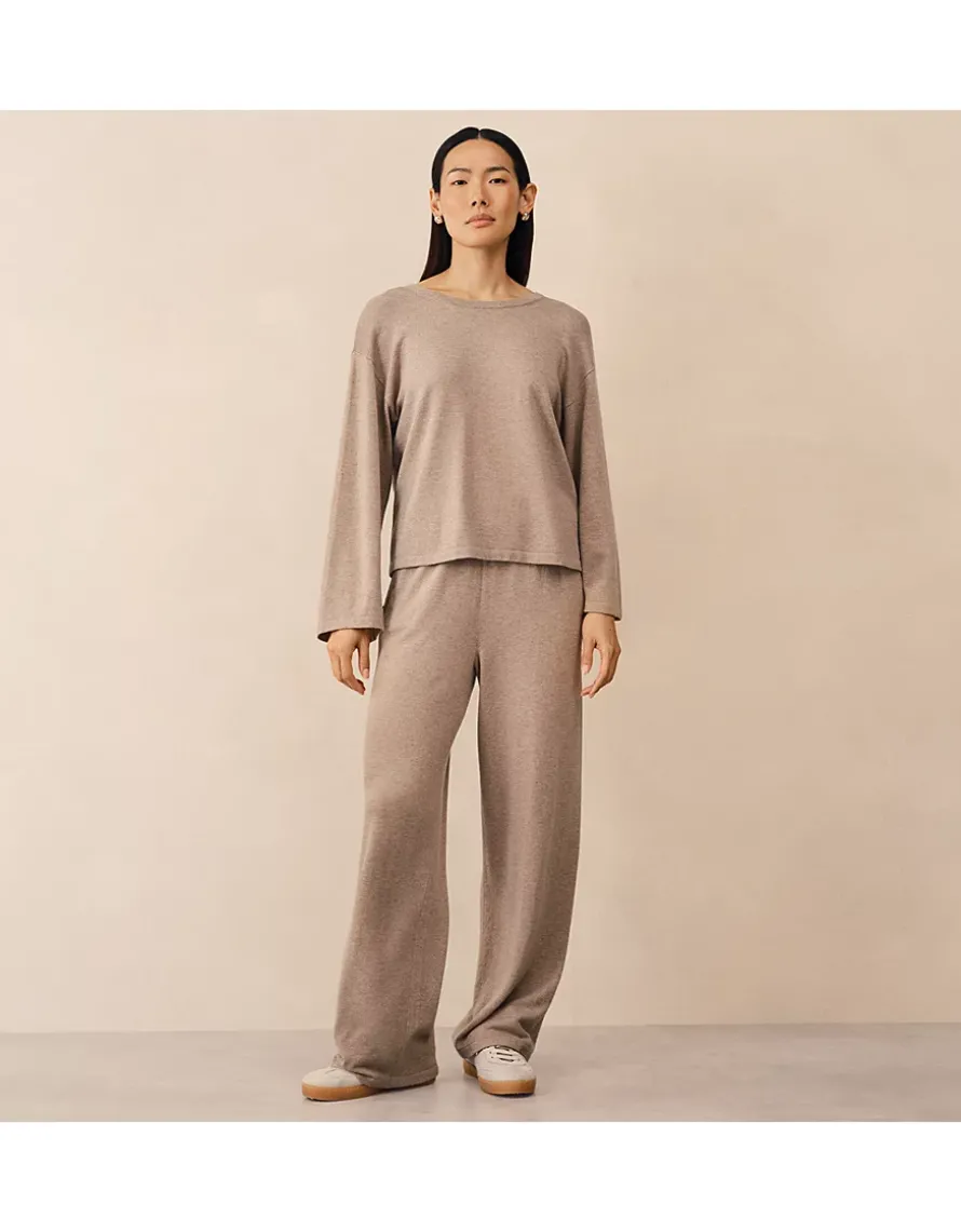 Boxy Relaxed Knitted Jumper with Cashmere