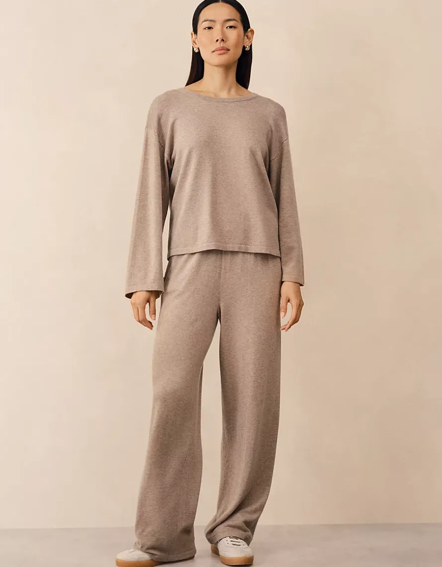 Boxy Relaxed Knitted Jumper with Cashmere