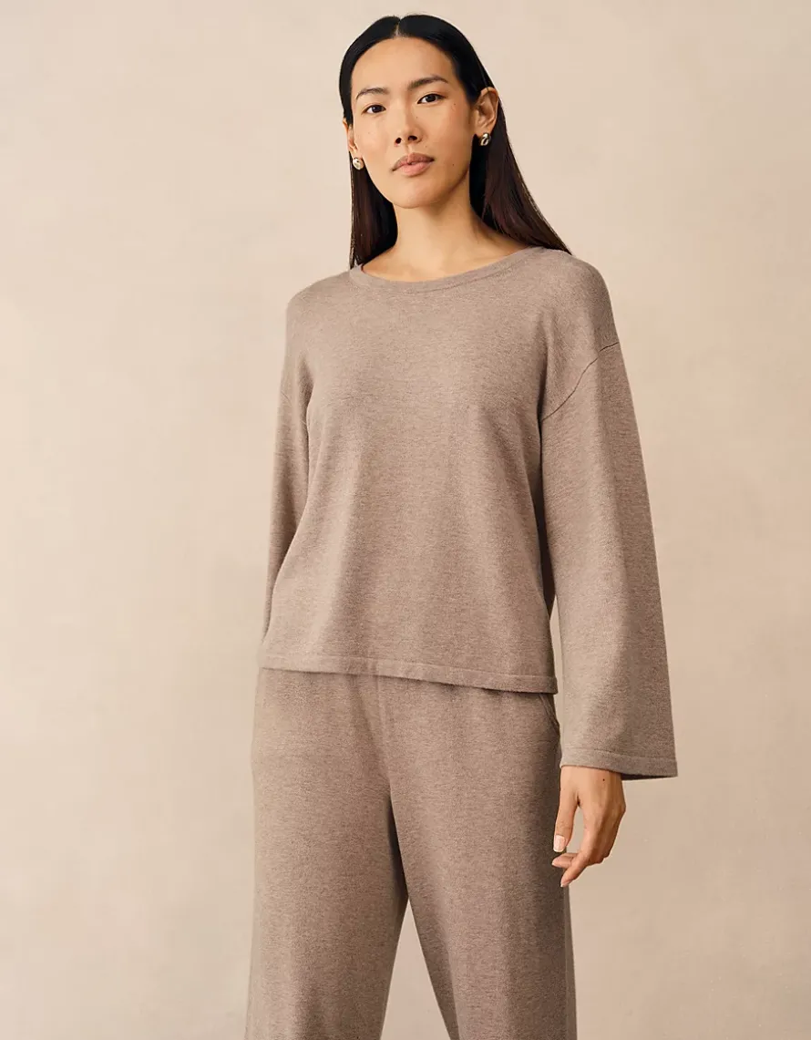 Boxy Relaxed Knitted Jumper with Cashmere