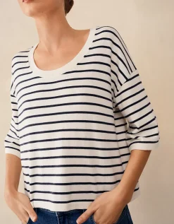 Boxy Stripe Jumper with Recycled Cotton