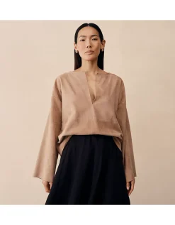 Boxy Suede Panelled Top