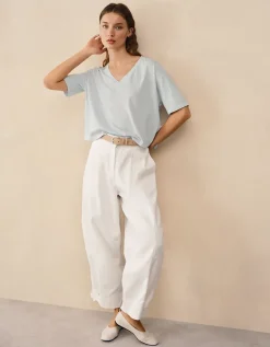Boxy V-Neck Tee