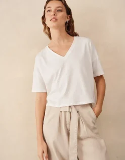 Boxy V-Neck Tee