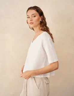 Boxy V-Neck Tee