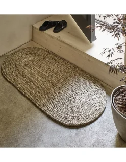 Braided Jute Oval Double Doormat