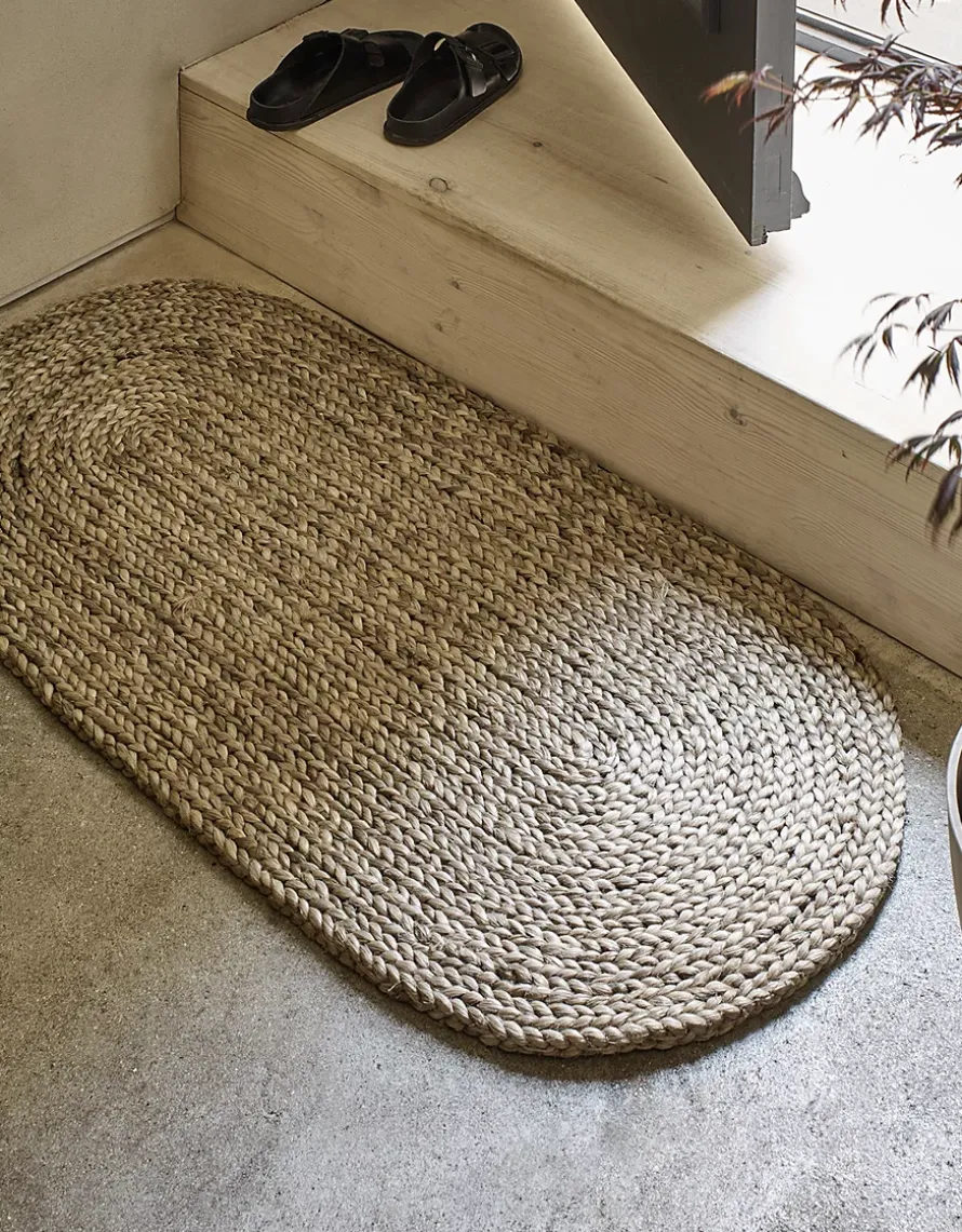 Braided Jute Oval Double Doormat